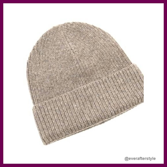 Merino Wool Ribbed Knit Beanie Classic Unisex Winter Hat Warm Cozy